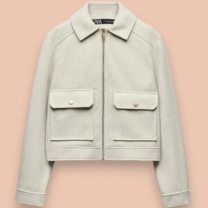 Zara Women's Light Tan Utility Jacket